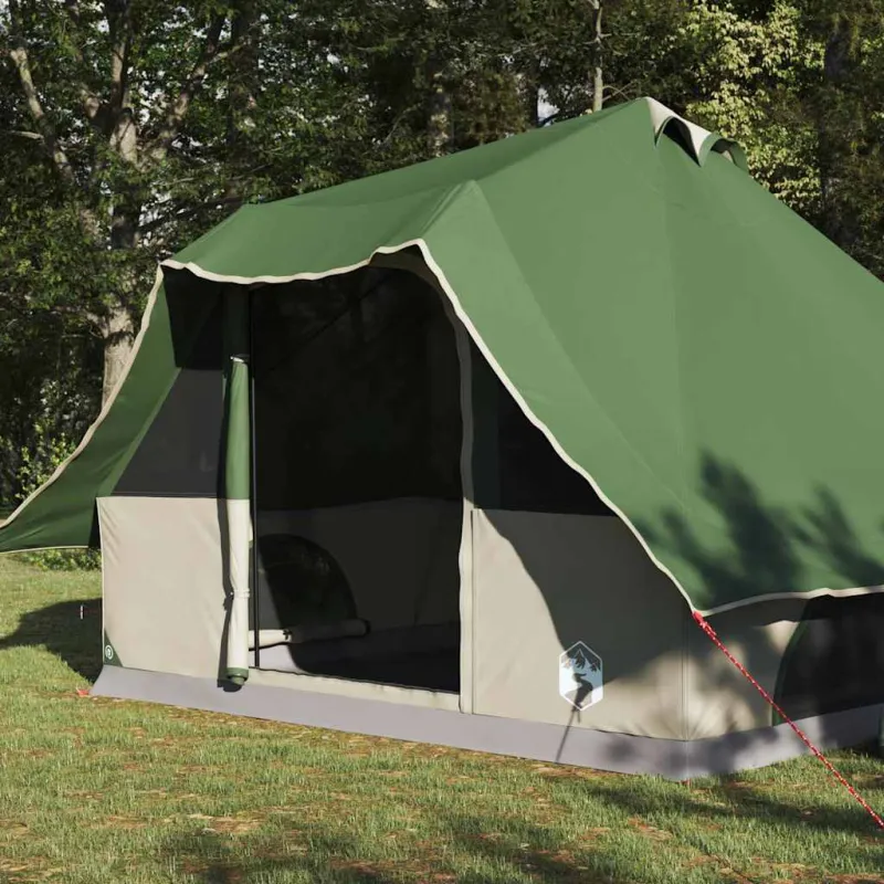 Tipi palapinė su stogu Žalia 358 x 296 x 258 cm tafta
