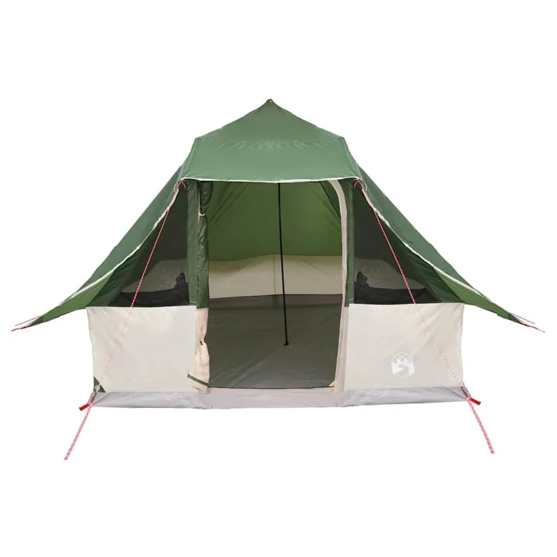 Tipi palapinė su stogu Žalia 358 x 296 x 258 cm tafta