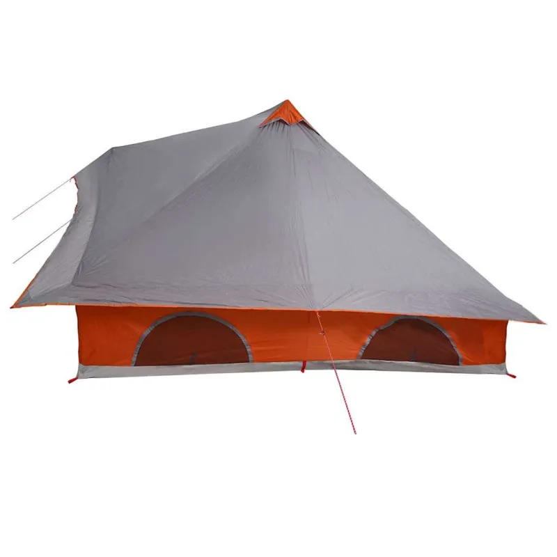 Tipi palapinė Pilka ir oranžinė 358 x 296 x 258 cm tafta