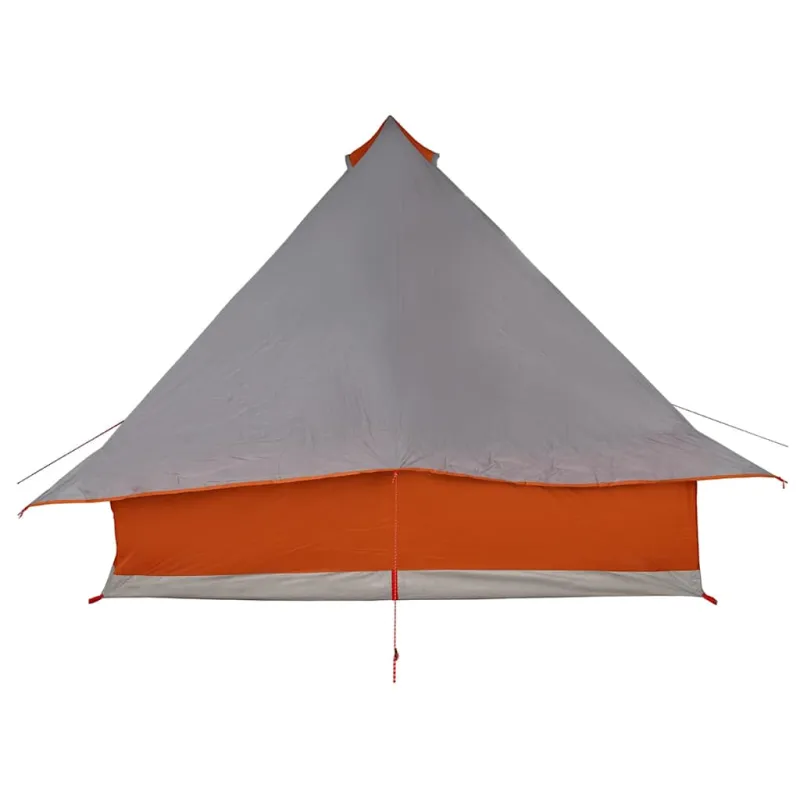 Tipi palapinė Pilka ir oranžinė 358 x 296 x 258 cm tafta
