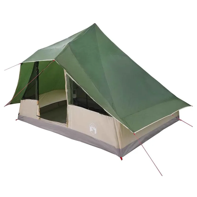 Tipi palapinė su stogu Žalia 364 x 281 x 257 cm tafta