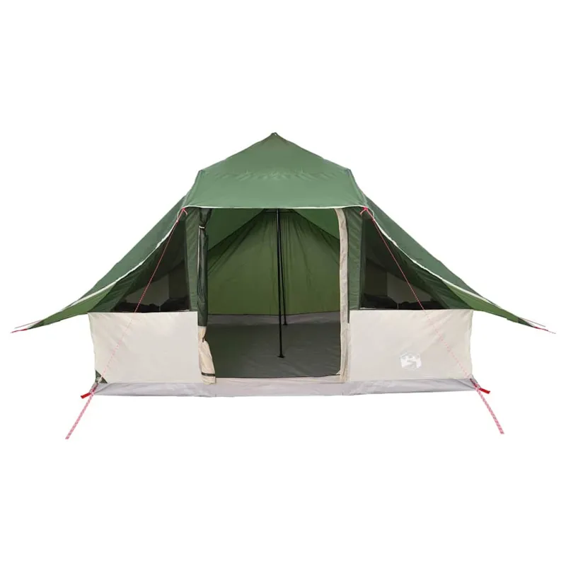 Tipi palapinė su stogu Žalia 364 x 281 x 257 cm tafta