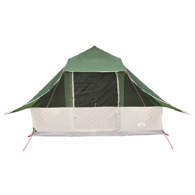 Tipi palapinė su stogu Žalia 364 x 281 x 257 cm tafta