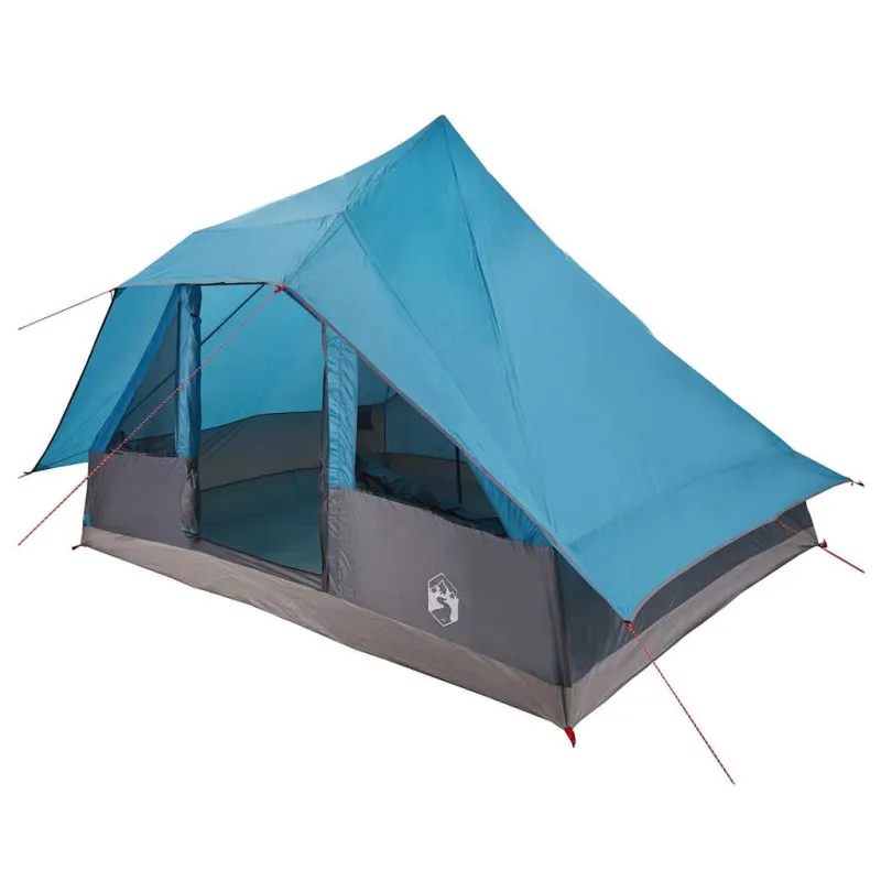 Tipi palapinė su stogu Mėlyna 364 x 281 x 257 cm tafta