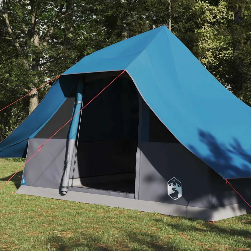 Tipi palapinė su stogu Mėlyna 364 x 281 x 257 cm tafta