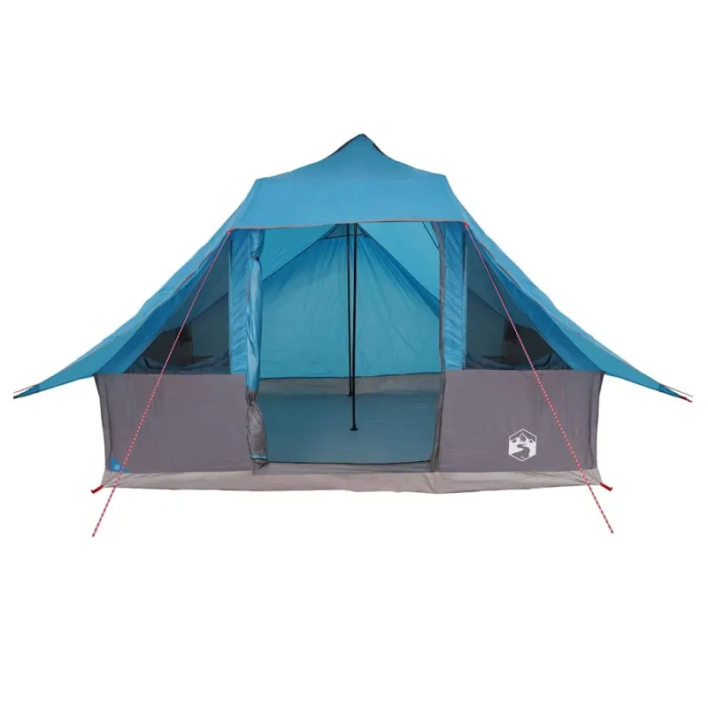 Tipi palapinė su stogu Mėlyna 364 x 281 x 257 cm tafta