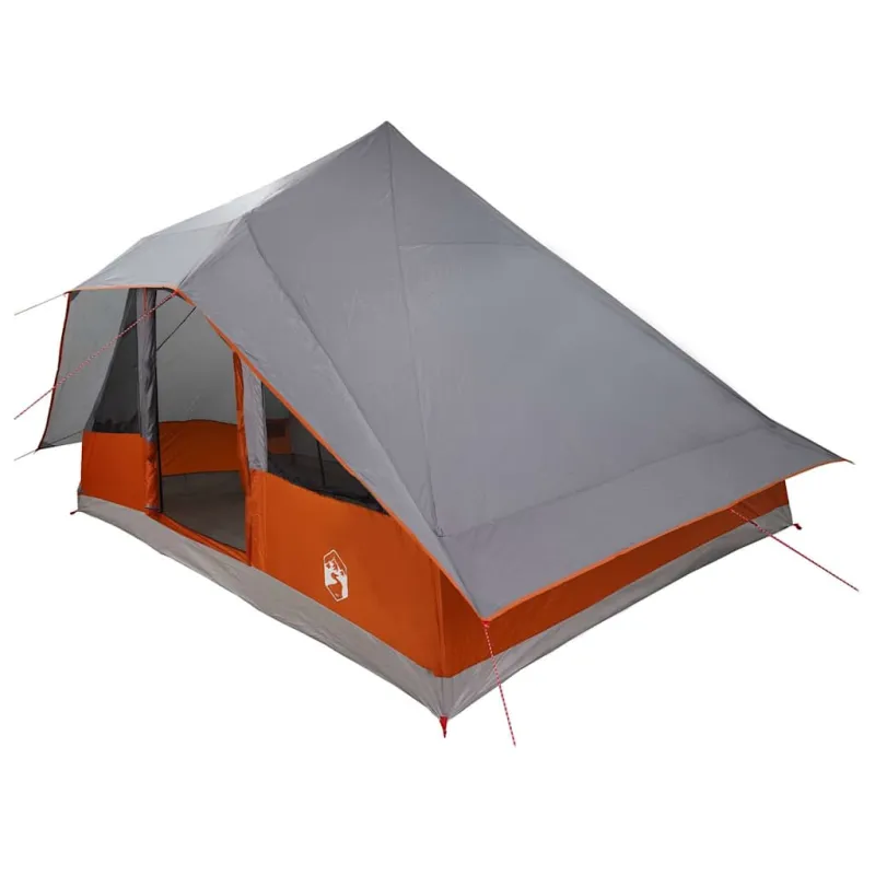 Tipi palapinė Pilka ir oranžinė 364 x 281 x 257 cm tafta