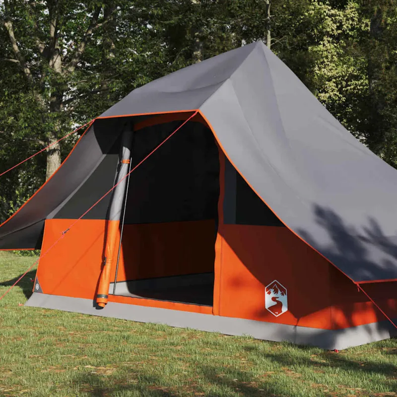 Tipi palapinė Pilka ir oranžinė 364 x 281 x 257 cm tafta