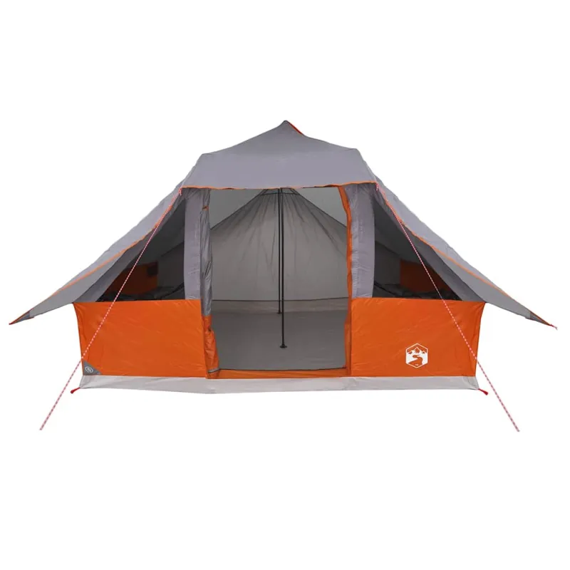 Tipi palapinė Pilka ir oranžinė 364 x 281 x 257 cm tafta