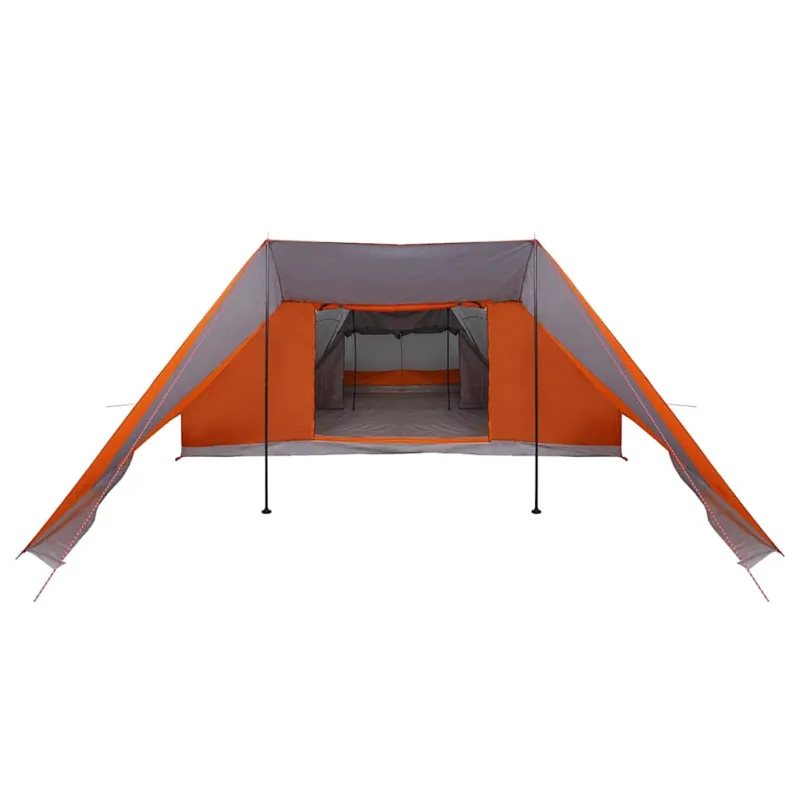 Tipi palapinė Pilka ir oranžinė 660 x 456 x 200 cm tafta