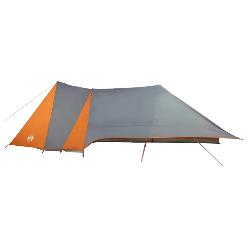 Tipi palapinė Pilka ir oranžinė 660 x 456 x 200 cm tafta