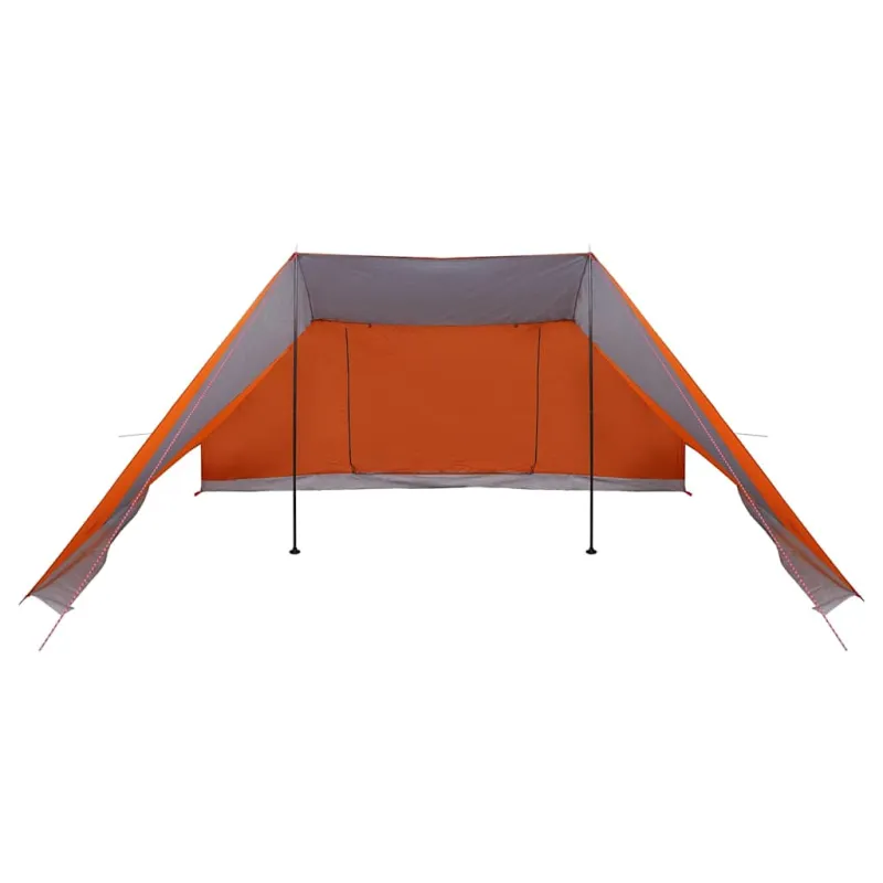 Tipi palapinė Pilka ir oranžinė 660 x 456 x 200 cm tafta