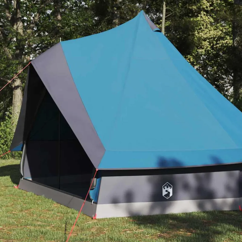 Tipi palapinė su stogu Mėlyna 400 x 346 x 250 cm tafta