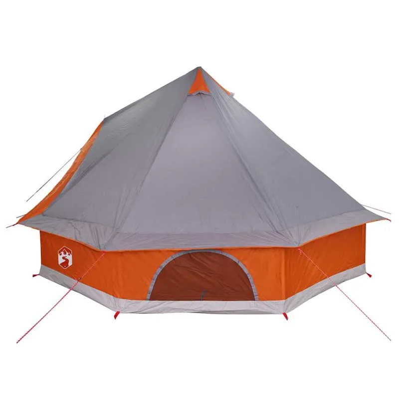 Tipi palapinė Pilka ir oranžinė 400 x 346 x 250 cm tafta