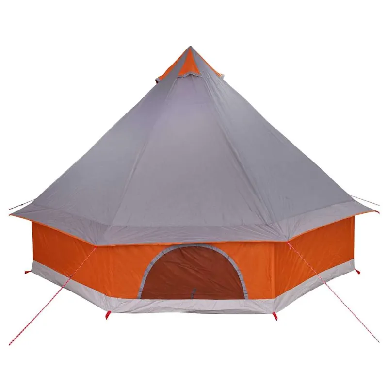 Tipi palapinė Pilka ir oranžinė 400 x 346 x 250 cm tafta