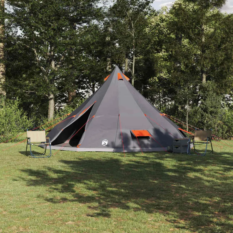 Tipi palapinė Pilka ir oranžinė 560 x 560 x 300 cm tafta
