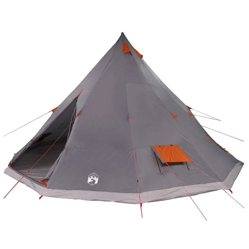 Tipi palapinė Pilka ir oranžinė 560 x 560 x 300 cm tafta