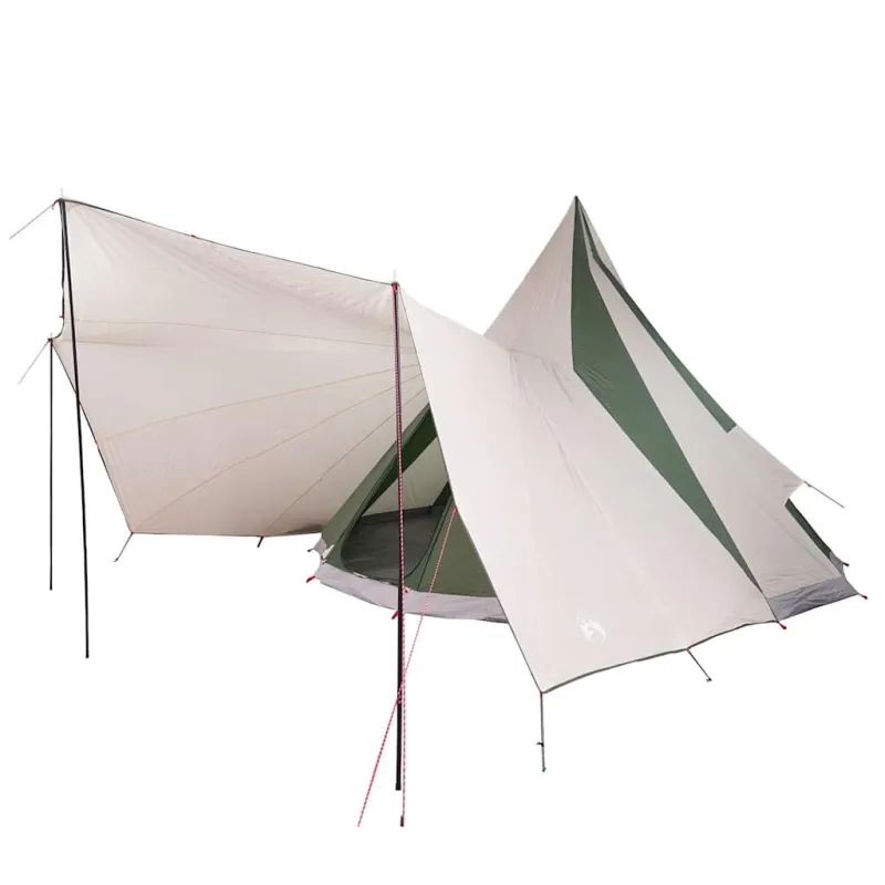 Tipi palapinė su stogu Žalia 510 x 690 x 330 cm tafta
