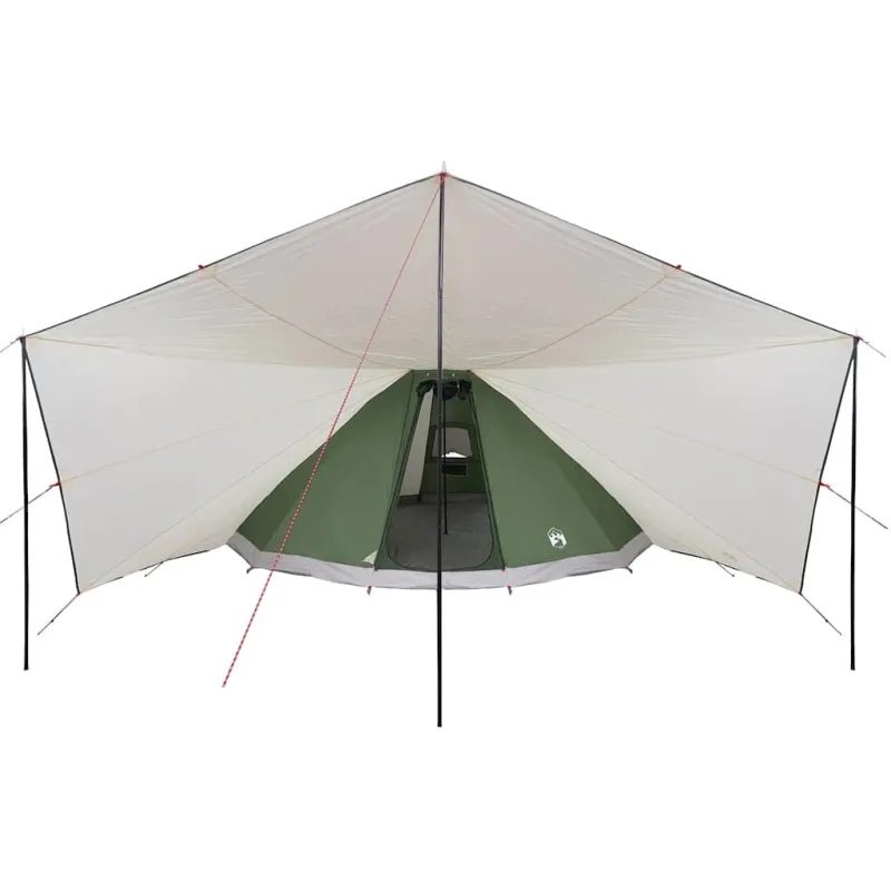 Tipi palapinė su stogu Žalia 510 x 690 x 330 cm tafta