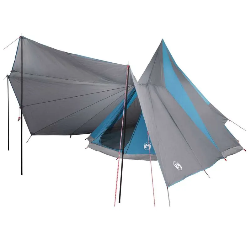 Tipi palapinė su stogu Mėlyna 510 x 690 x 330 cm tafta