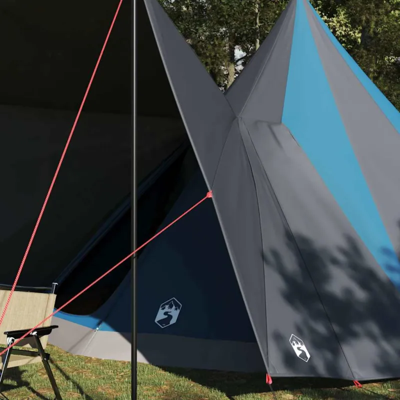 Tipi palapinė su stogu Mėlyna 510 x 690 x 330 cm tafta