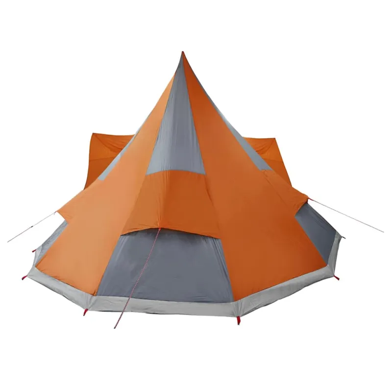 Tipi palapinė Pilka ir oranžinė 510 x 690 x 330 cm tafta