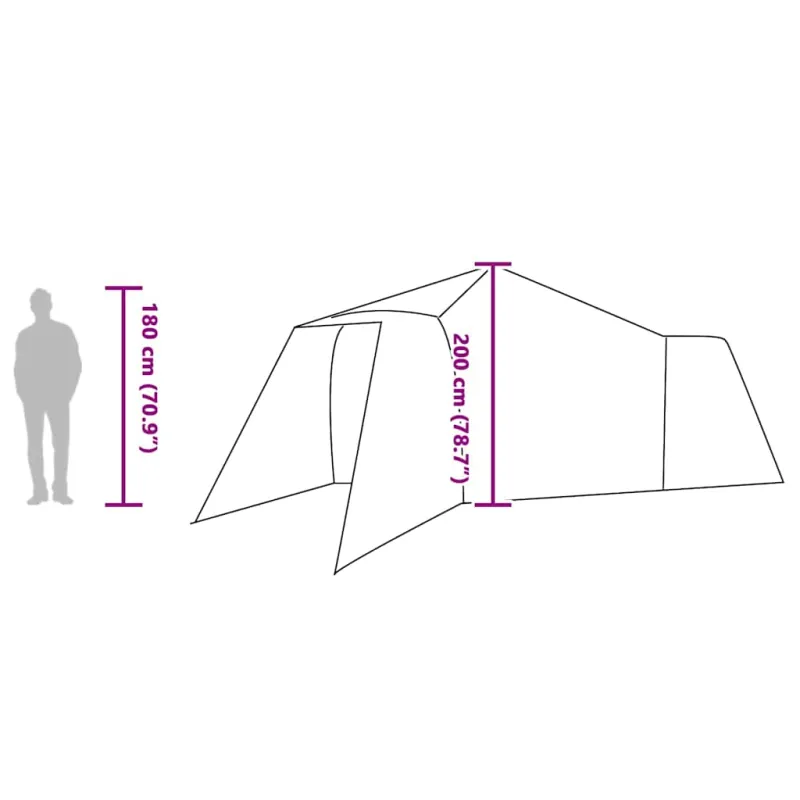 Tipi palapinė su stogu Mėlyna 492 x 492 x 275 cm tafta
