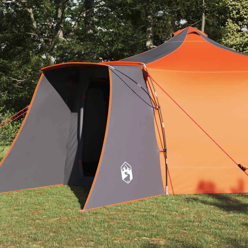 Tipi palapinė Pilka ir oranžinė 492 x 492 x 275 cm tafta