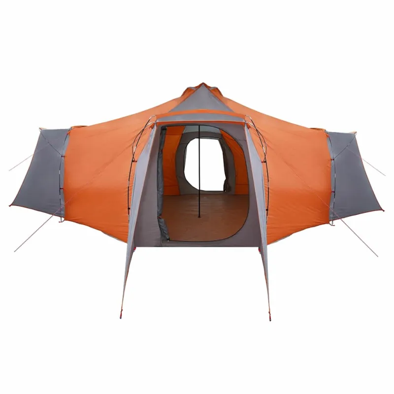 Tipi palapinė Pilka ir oranžinė 492 x 492 x 275 cm tafta