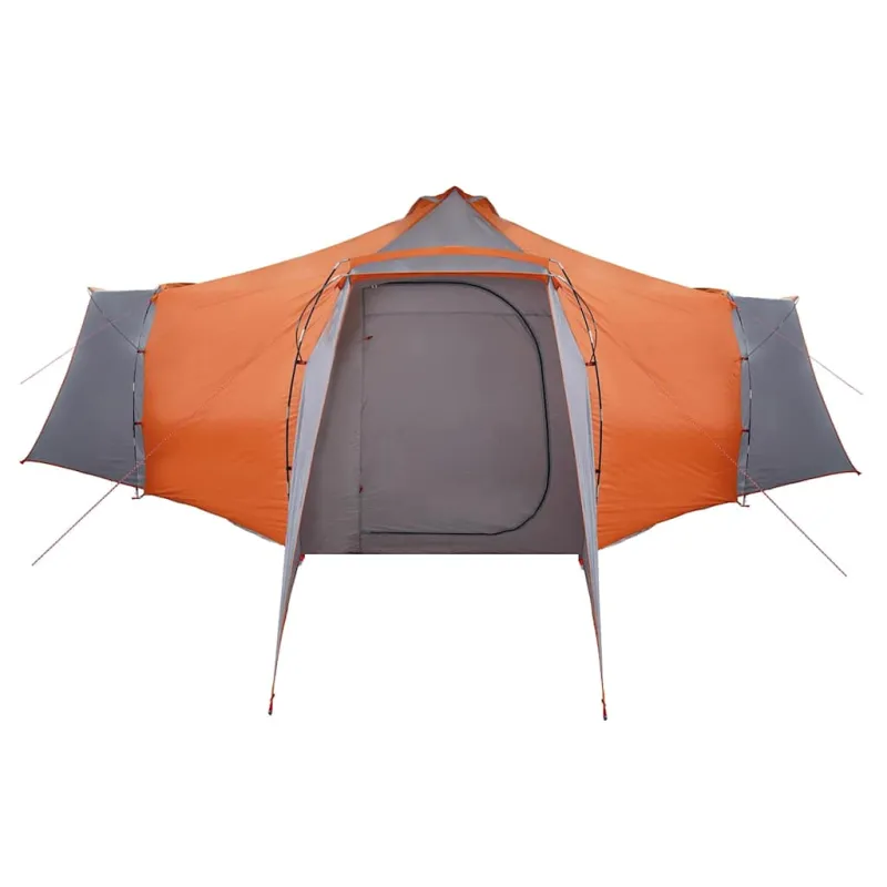 Tipi palapinė Pilka ir oranžinė 492 x 492 x 275 cm tafta