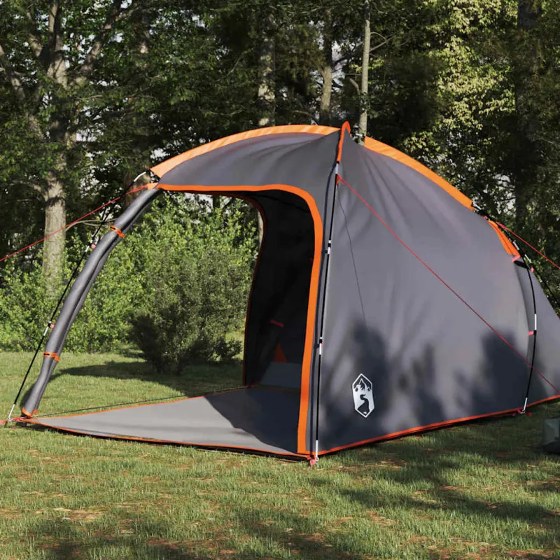 Kabanas palapinė Pilka ir oranžinė 370 x 230 x 185 cm tafta