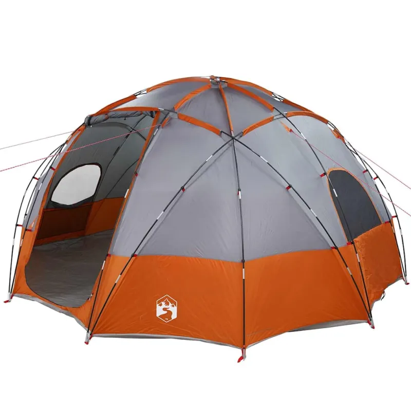 Kupolinis palapinė Pilka ir oranžinė 475 x 475 x 235 cm tafta