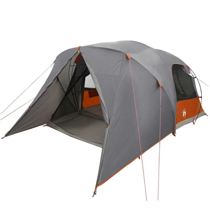 Dome palapinė 4 asmenims Pilka ir oranžinė 455 x 252 x 178 cm