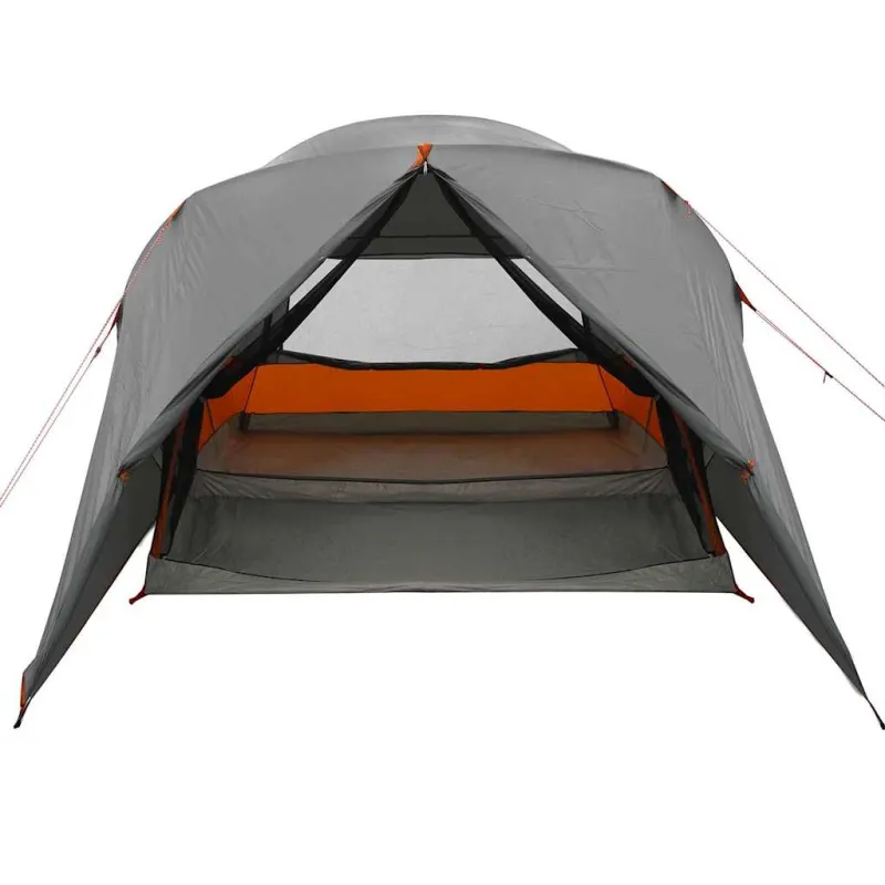 Dome palapinė 4 asmenims Pilka ir oranžinė 455 x 252 x 178 cm