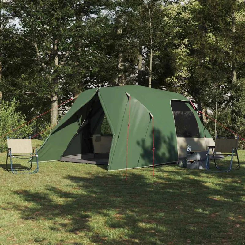 Dome palapinė 6 asmenims su stogu Žalia 500 x 314 x 206 cm