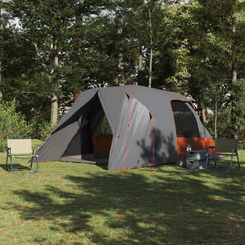 Dome palapinė 6 asmenims Pilka ir oranžinė 500 x 314 x 206 cm
