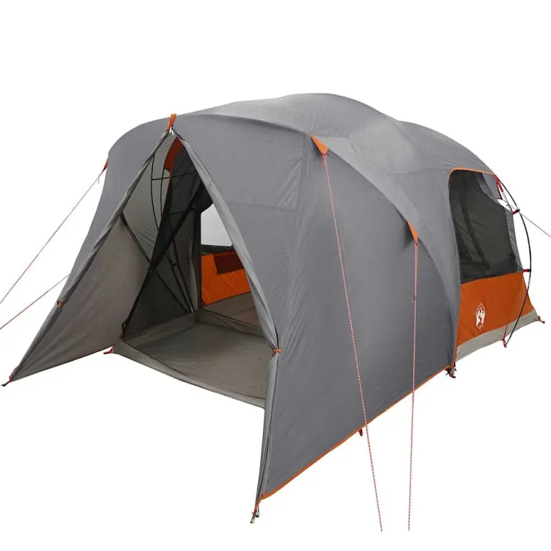 Dome palapinė 6 asmenims Pilka ir oranžinė 500 x 314 x 206 cm