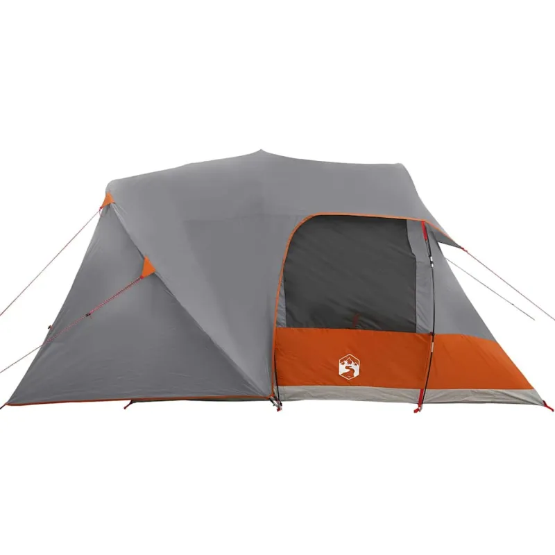 Dome palapinė 6 asmenims Pilka ir oranžinė 500 x 314 x 206 cm
