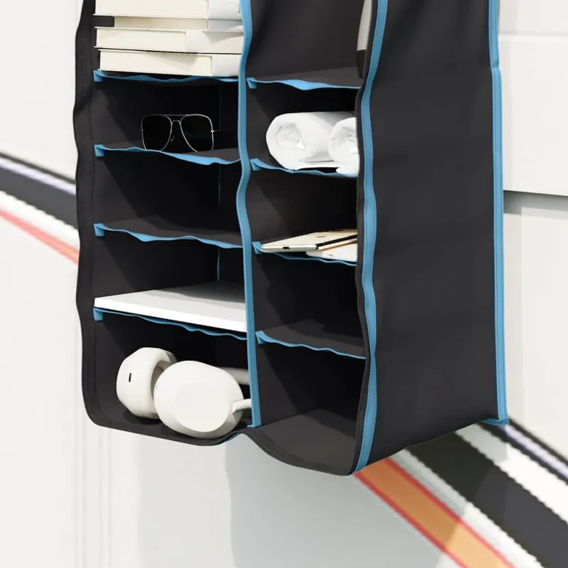 Kabinamasis palapinės organizatorius 10 kišenių Juoda