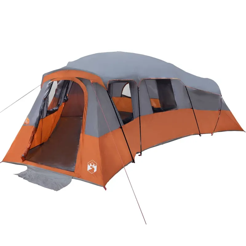 Šeimos palapinė Pilka ir oranžinė 762 x 655 x 218 cm tafta