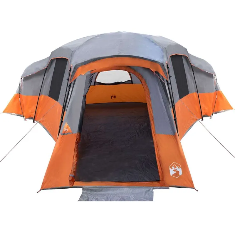 Šeimos palapinė Pilka ir oranžinė 762 x 655 x 218 cm tafta