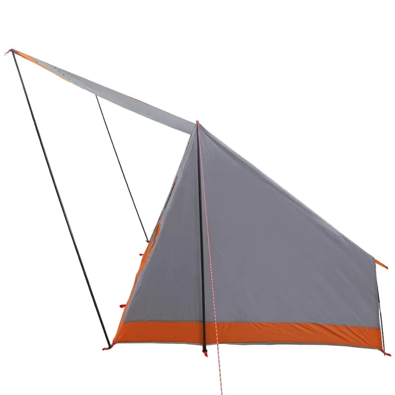 Kempingo palapinė Pilka ir oranžinė 282 x 225 x 154 cm tafta