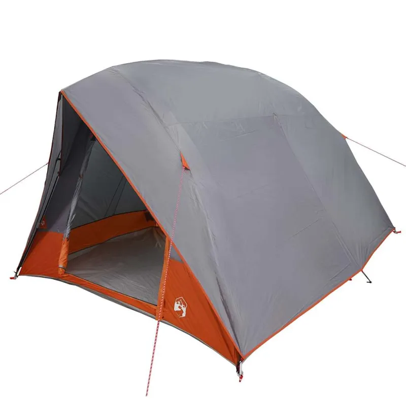 Kempingo palapinė Pilka ir oranžinė 320 x 275 x 190 cm tafta