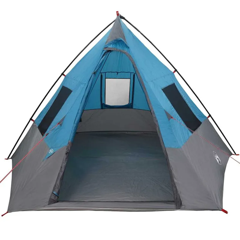 Tipi palapinė su stogu Mėlyna 383 x 338 x 217 cm tafta