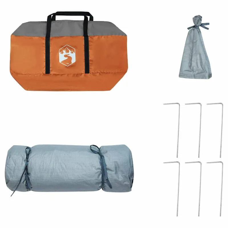 Vidinė palapinė Pilka ir oranžinė 290 x 288 x 234 cm tafta