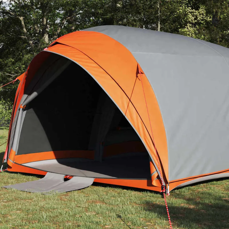 Tunelinė palapinė Pilka ir oranžinė 410 x 285 x 198 cm tafta