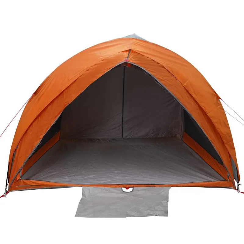 Tunelinė palapinė Pilka ir oranžinė 410 x 285 x 198 cm tafta