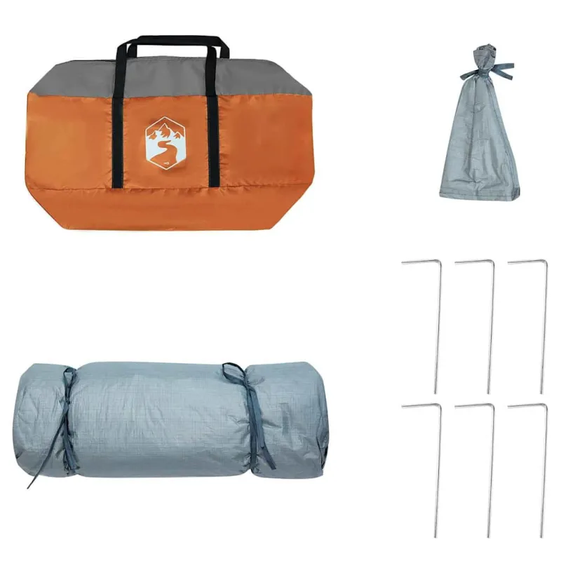 Vidinė palapinė Pilka ir oranžinė 291 x 291 x 240 cm tafta