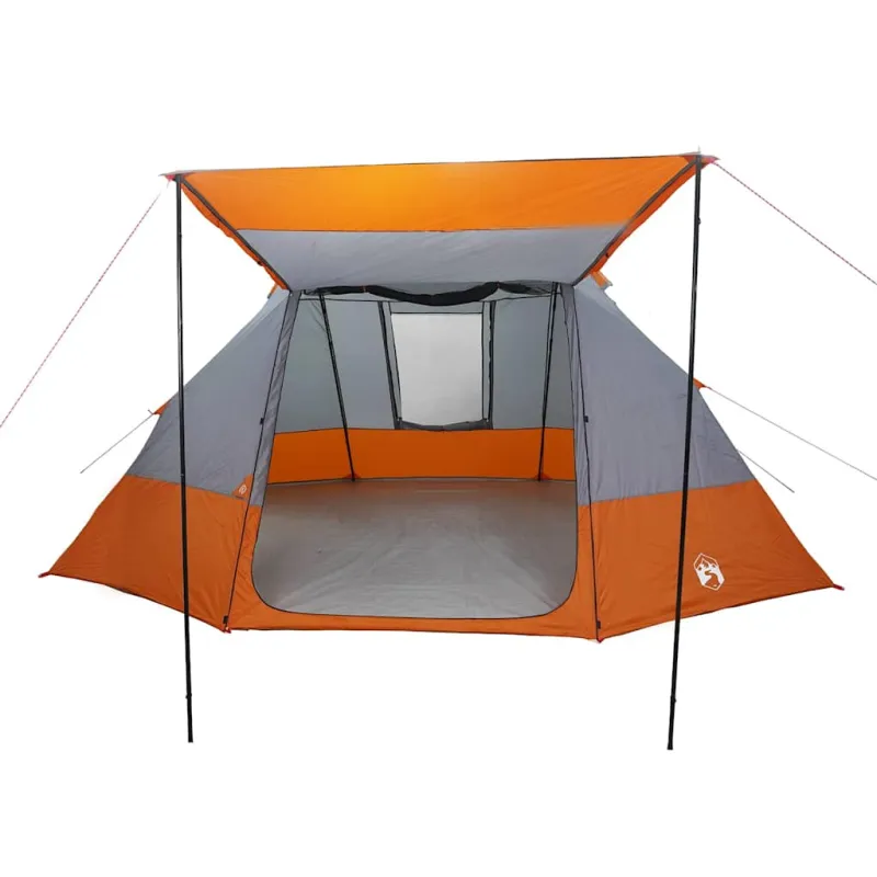 Kempingo palapinė Pilka ir oranžinė 482 x 360 x 227 cm tafta