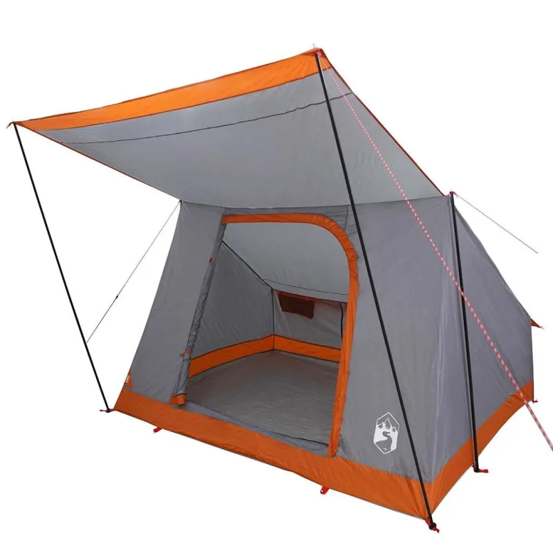 Kempingo palapinė Pilka ir oranžinė 223 x 163 x 130 cm tafta